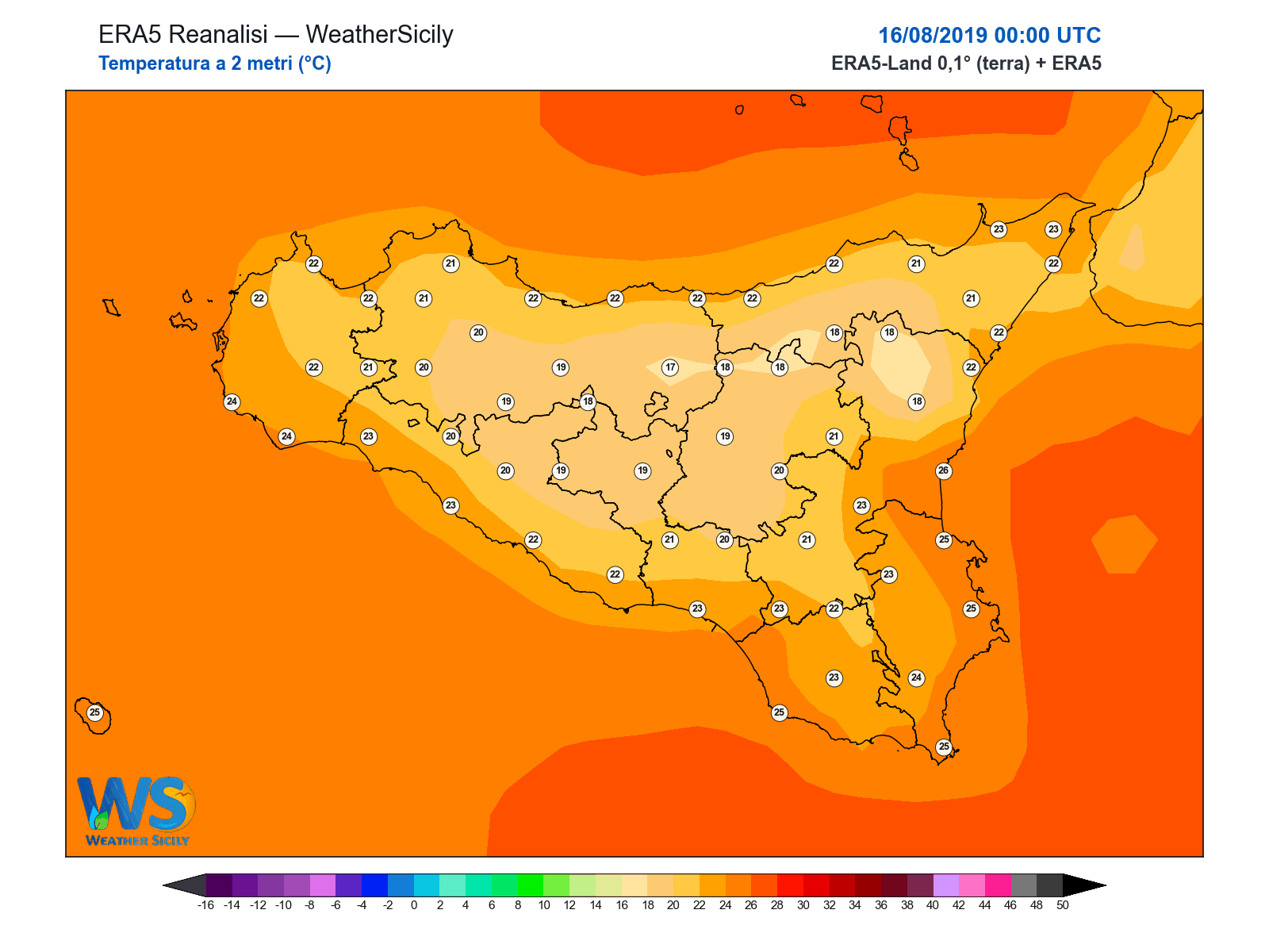 Temperatura a 2 metri · 2019081600