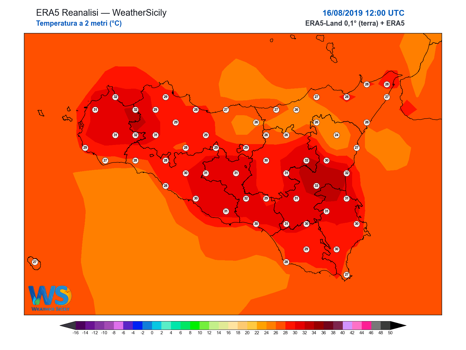 Temperatura a 2 metri · 2019081612