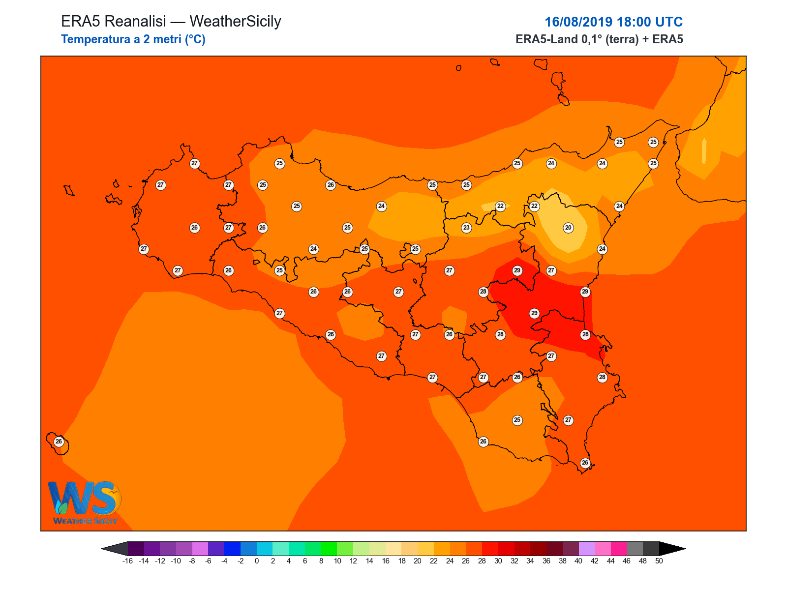 Temperatura a 2 metri · 2019081618