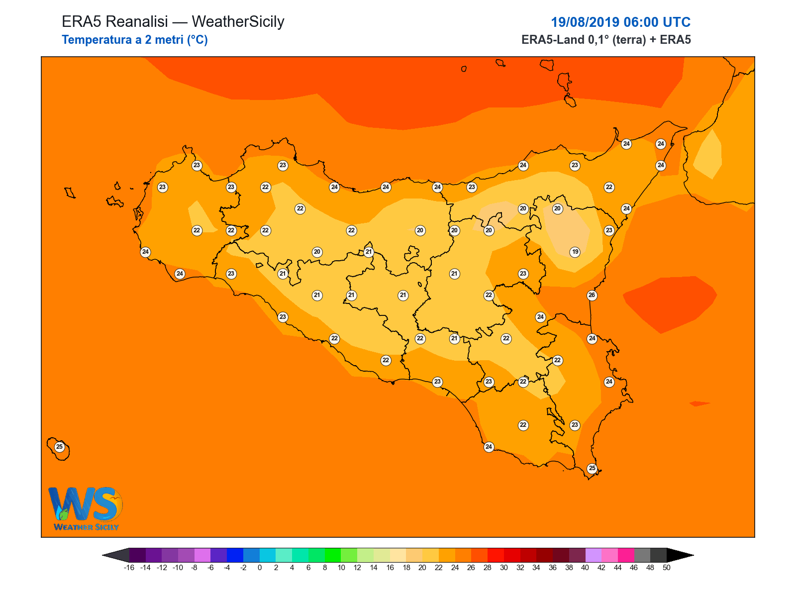 Temperatura a 2 metri · 2019081906