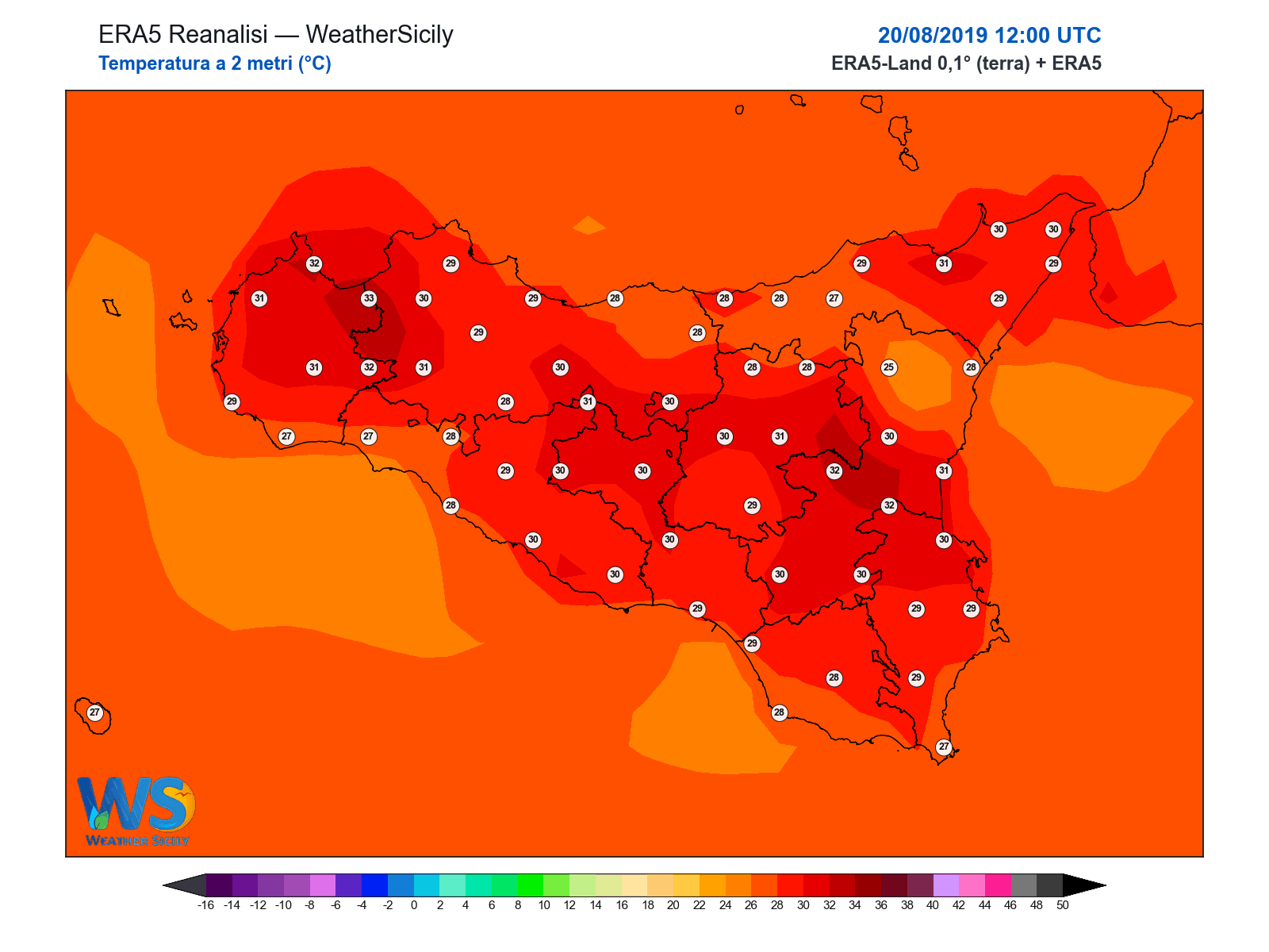 Temperatura a 2 metri · 2019082012