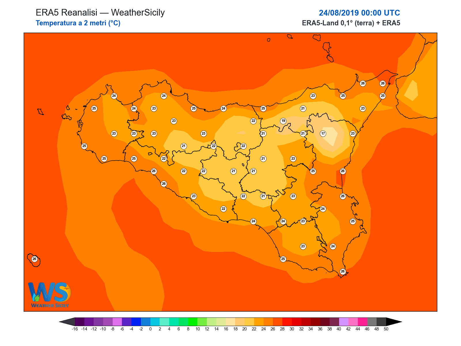 Temperatura a 2 metri · 2019082400