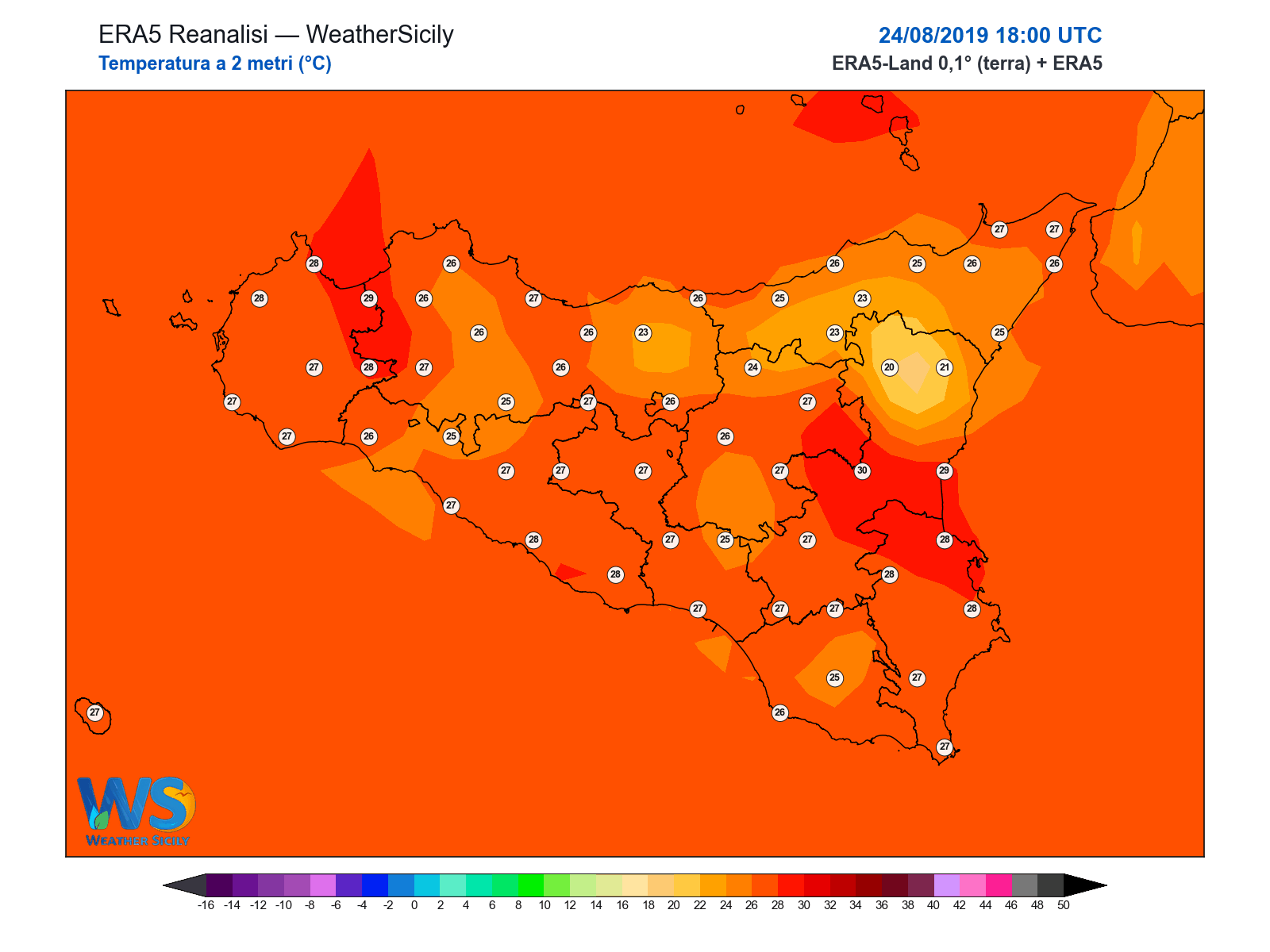 Temperatura a 2 metri · 2019082418