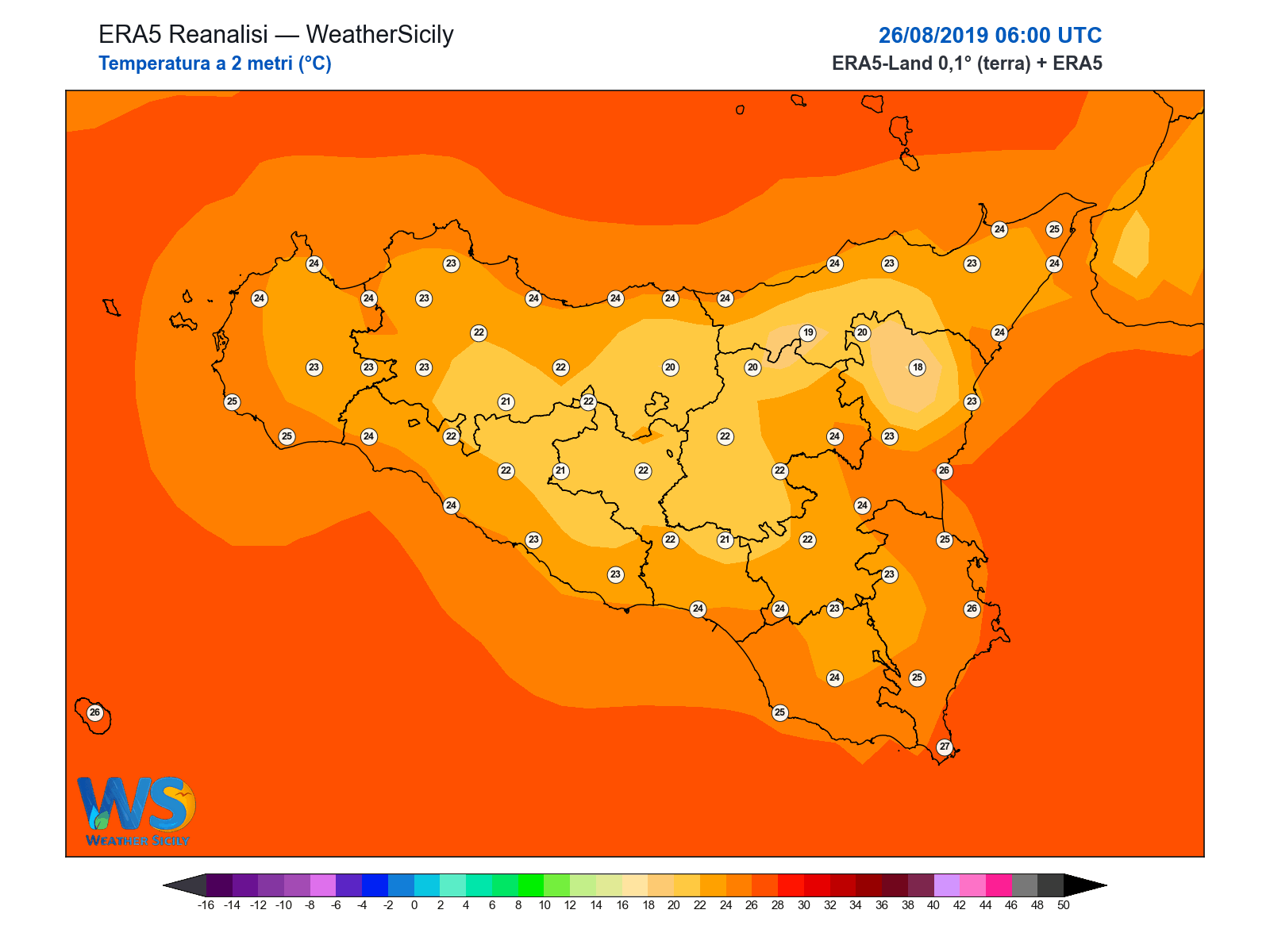 Temperatura a 2 metri · 2019082606