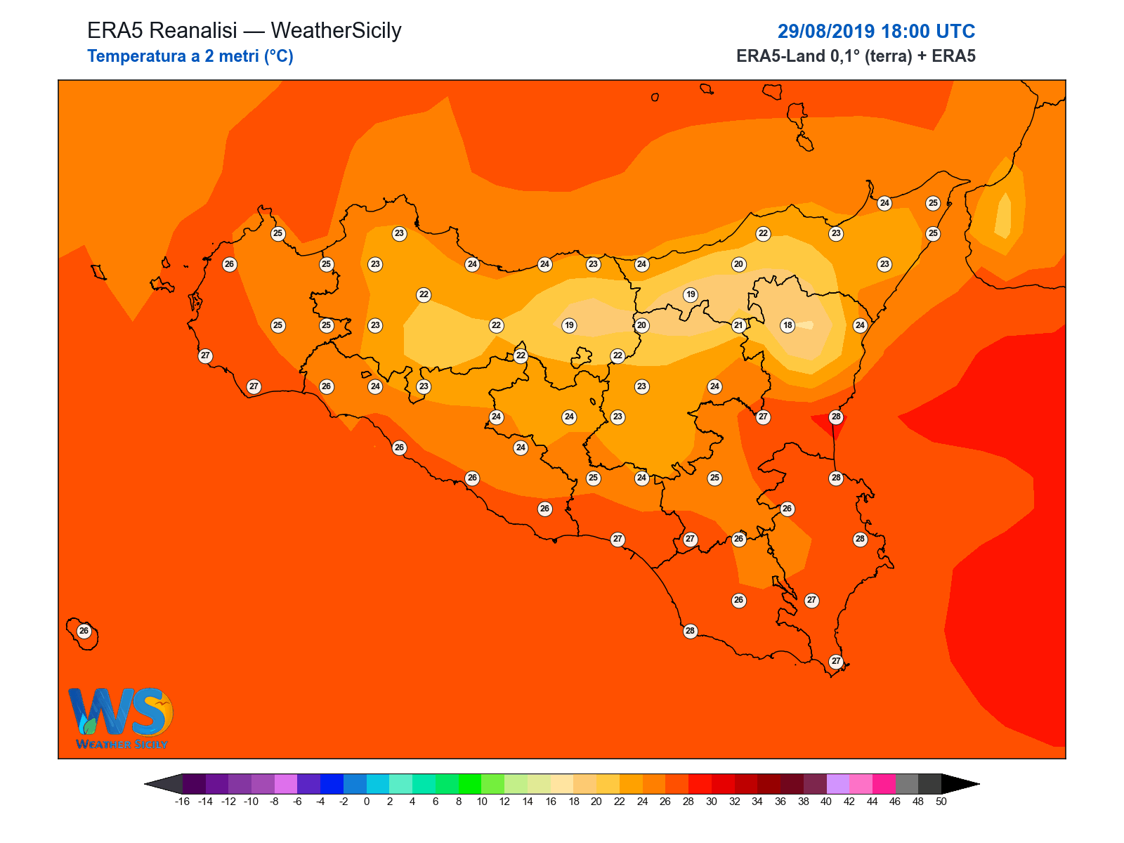 Temperatura a 2 metri · 2019082918