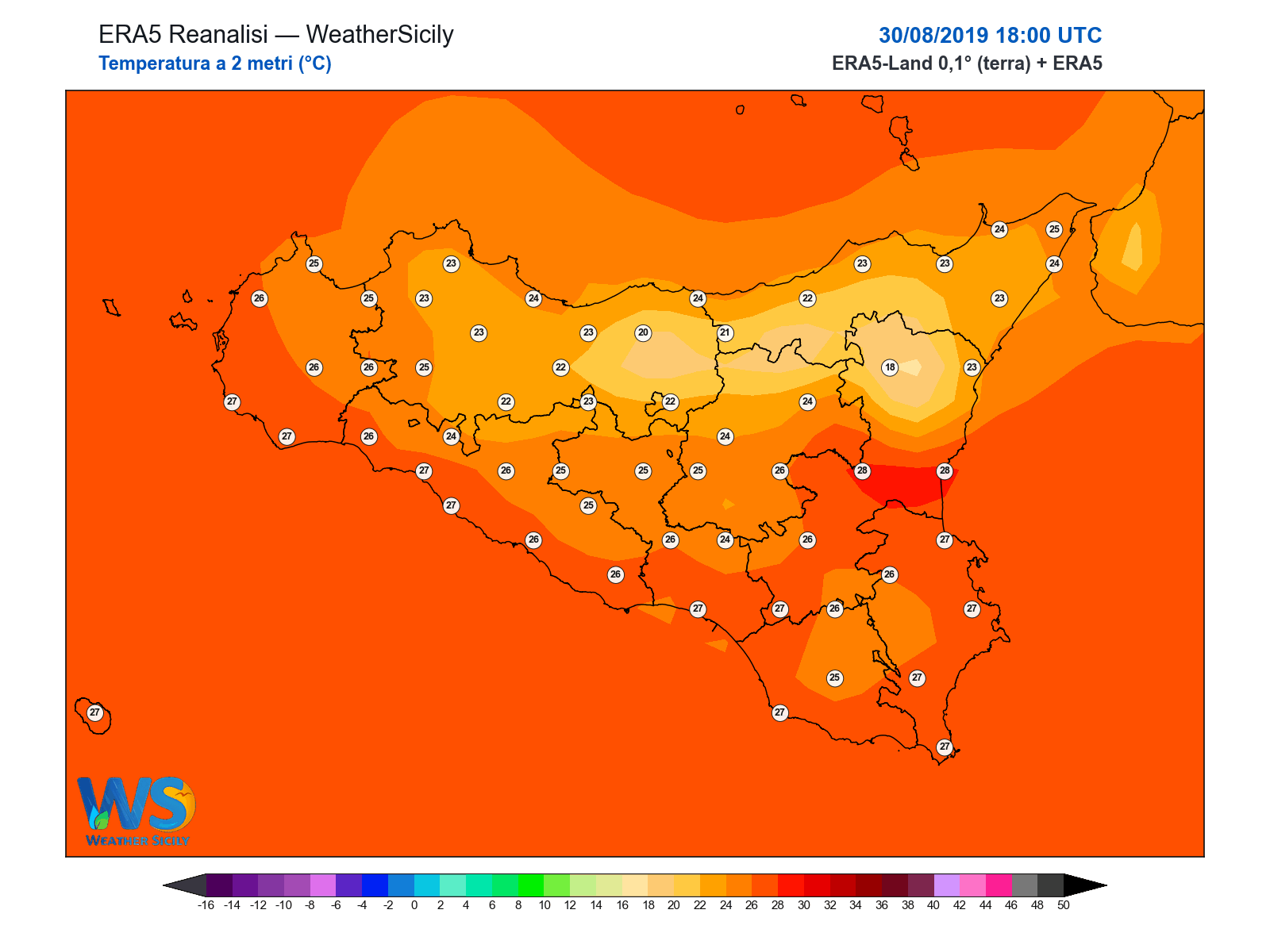 Temperatura a 2 metri · 2019083018