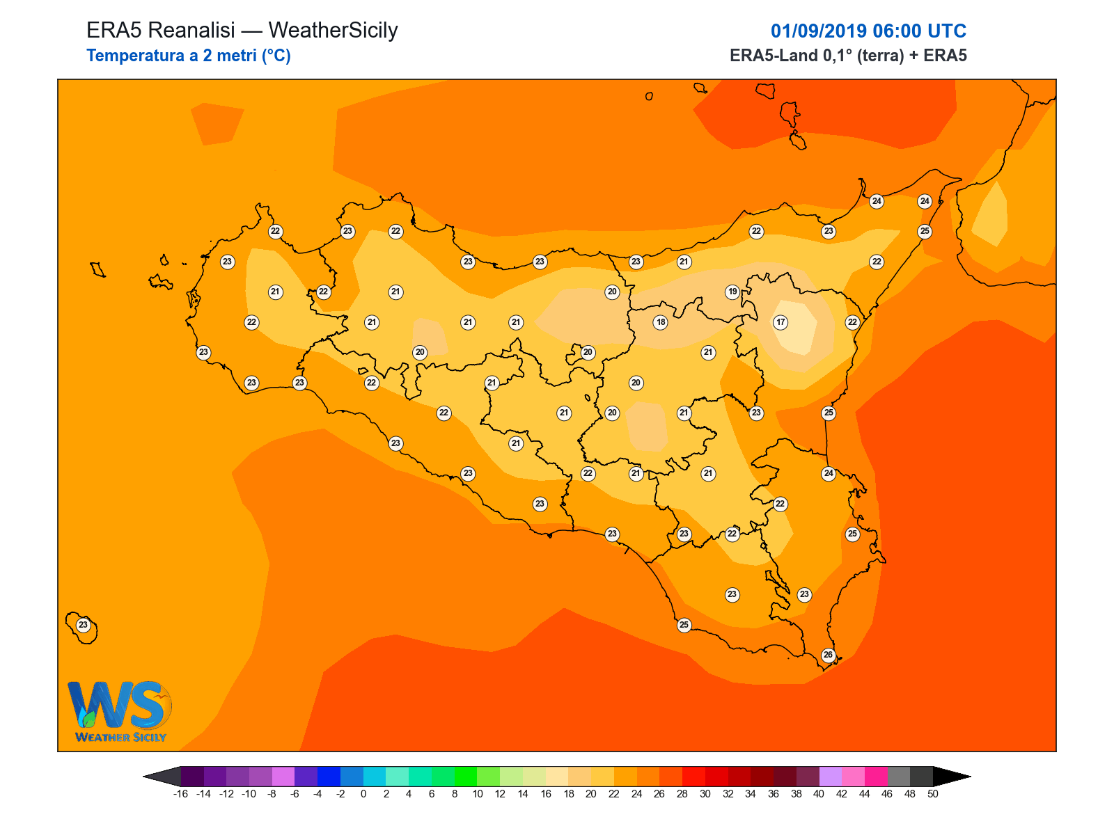 Temperatura a 2 metri · 2019090106