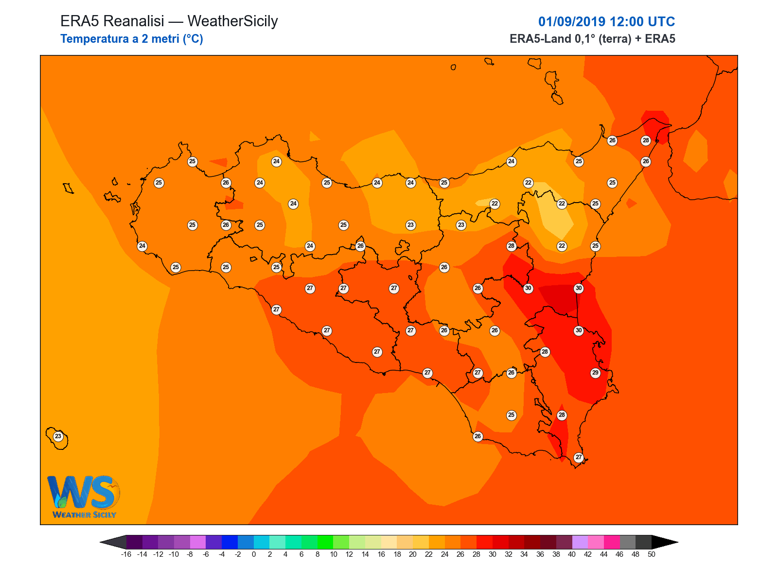 Temperatura a 2 metri · 2019090112