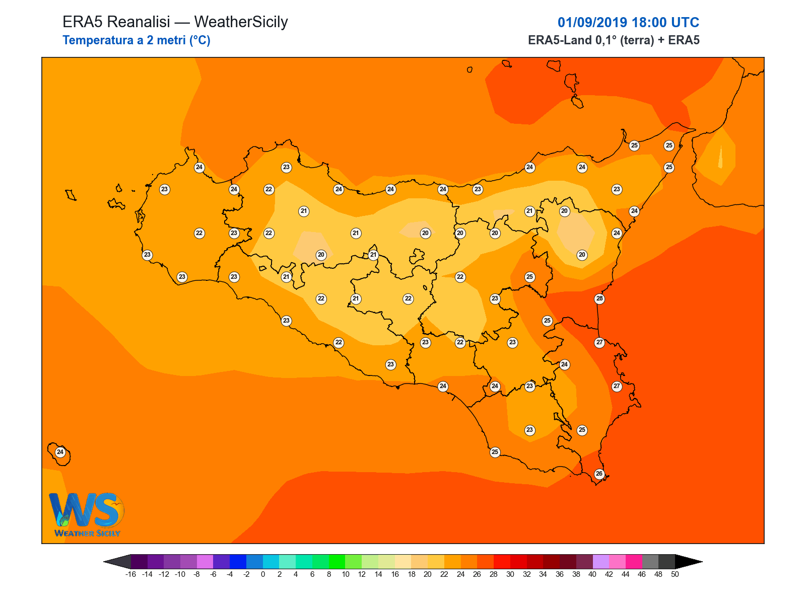 Temperatura a 2 metri · 2019090118