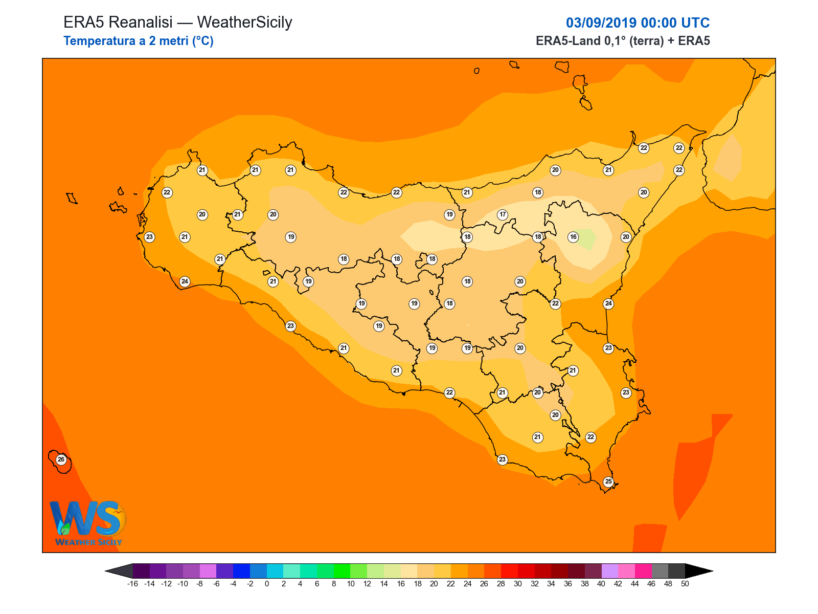 Temperatura a 2 metri · 2019090300
