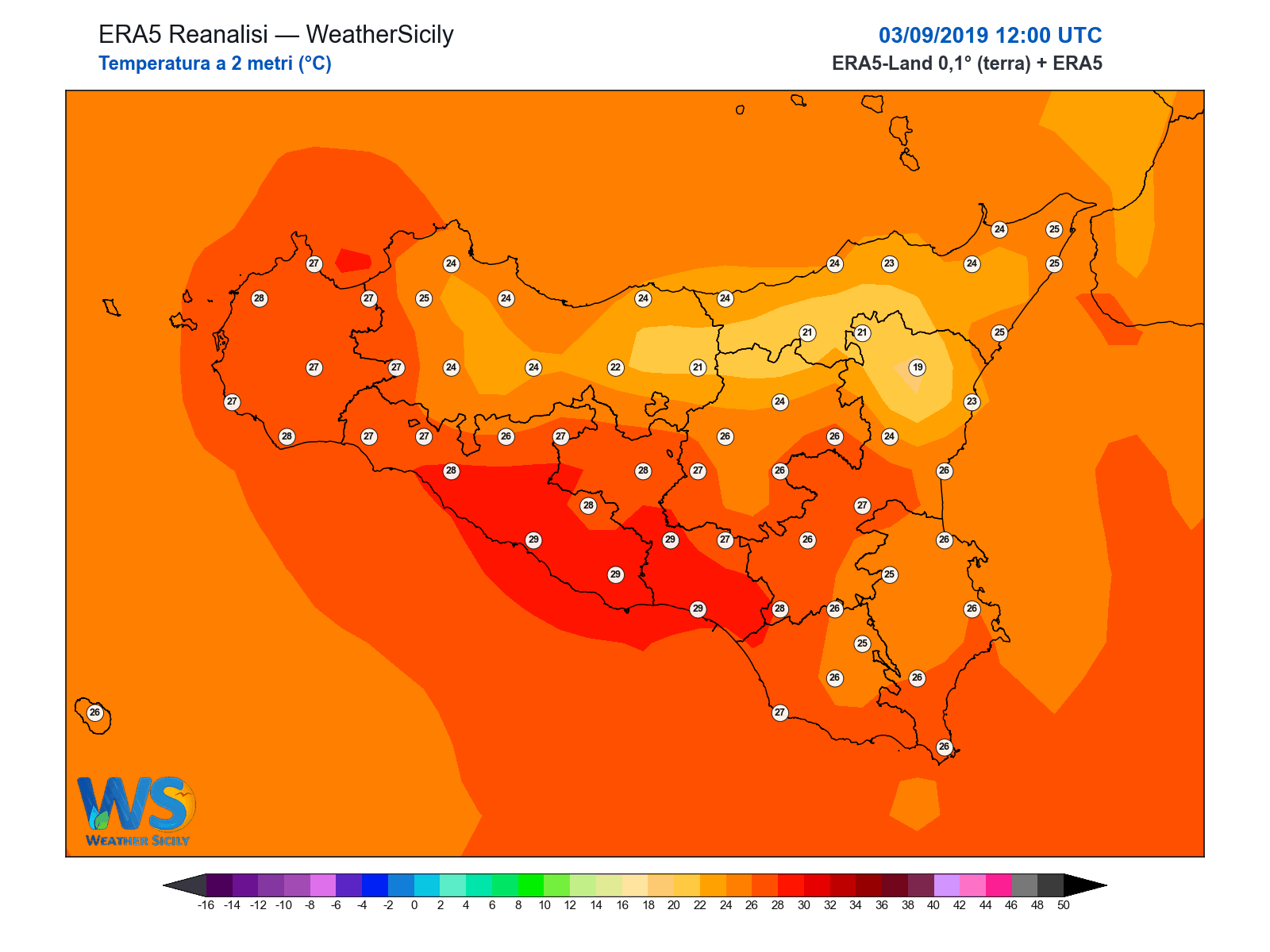 Temperatura a 2 metri · 2019090312