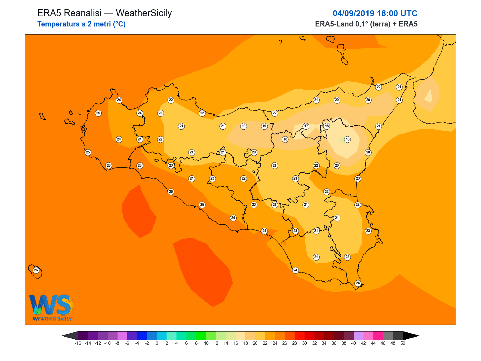 Temperatura a 2 metri · 2019090418