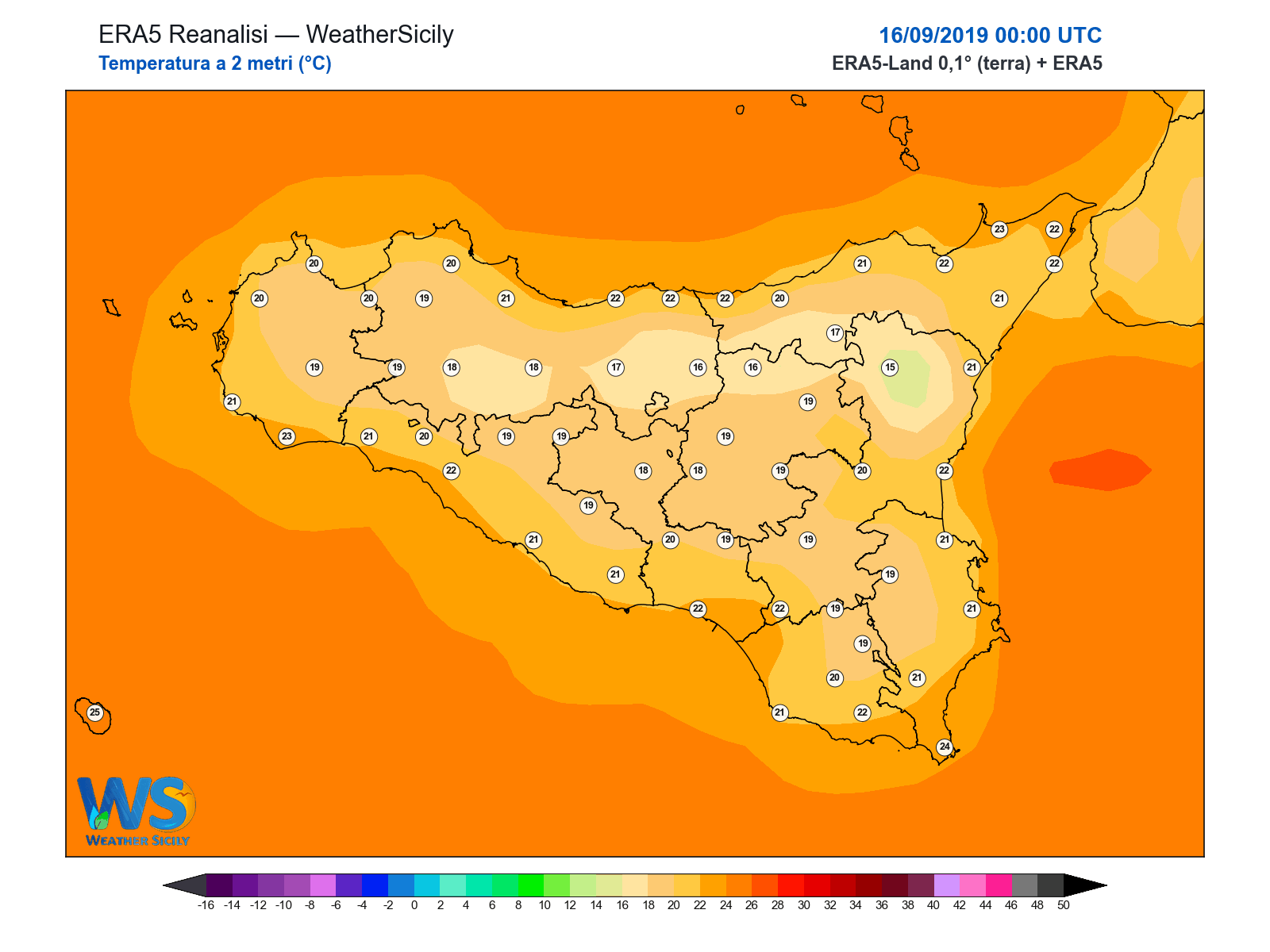 Temperatura a 2 metri · 2019091600