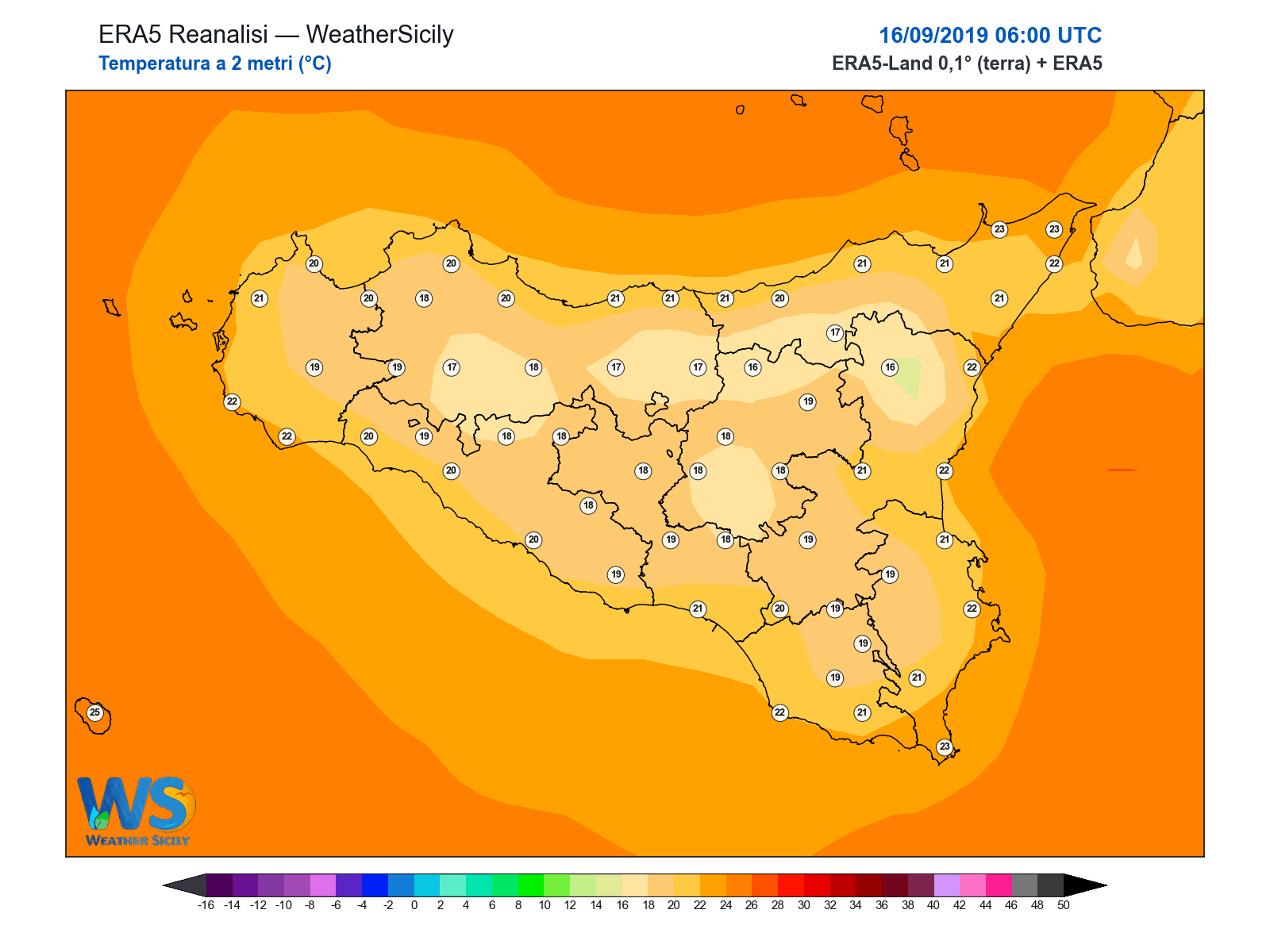 Temperatura a 2 metri · 2019091606