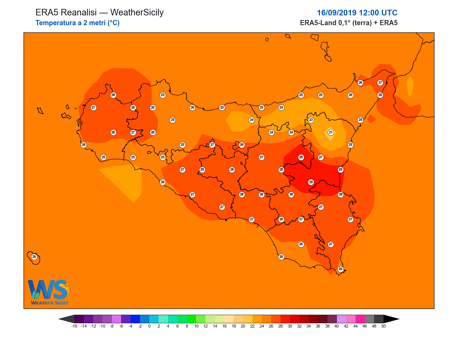 Temperatura a 2 metri · 2019091612