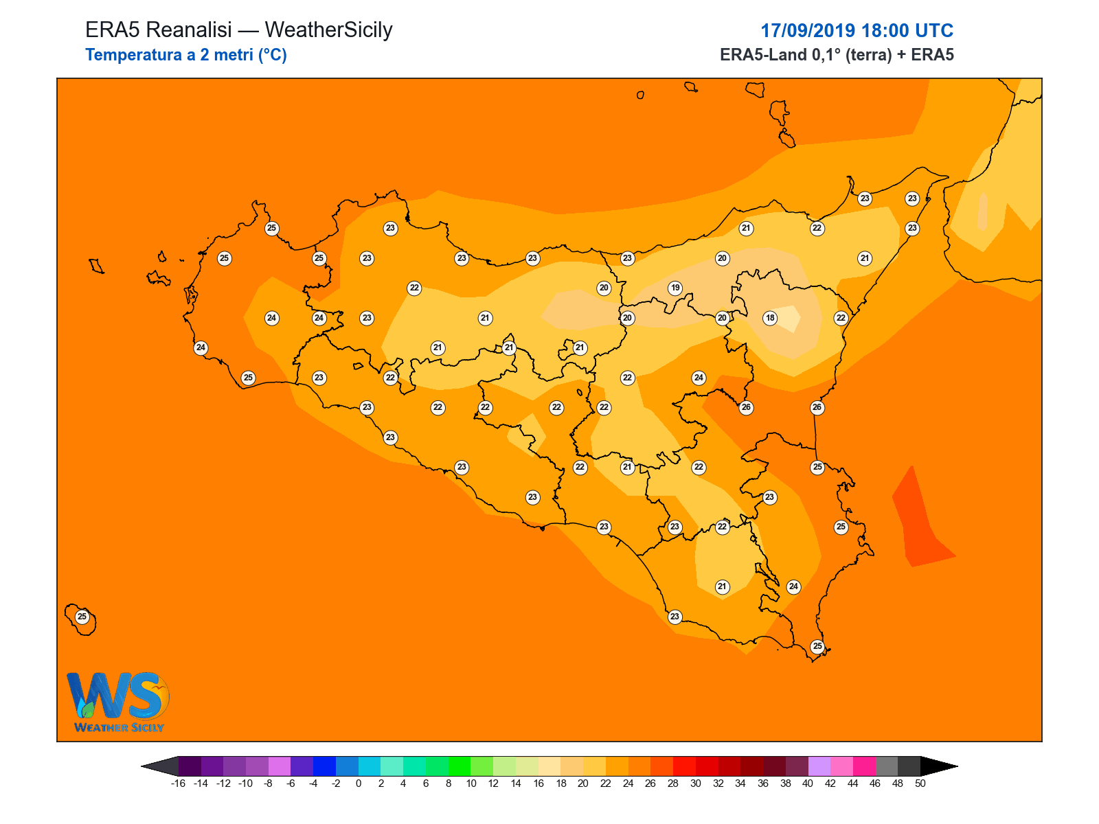 Temperatura a 2 metri · 2019091718
