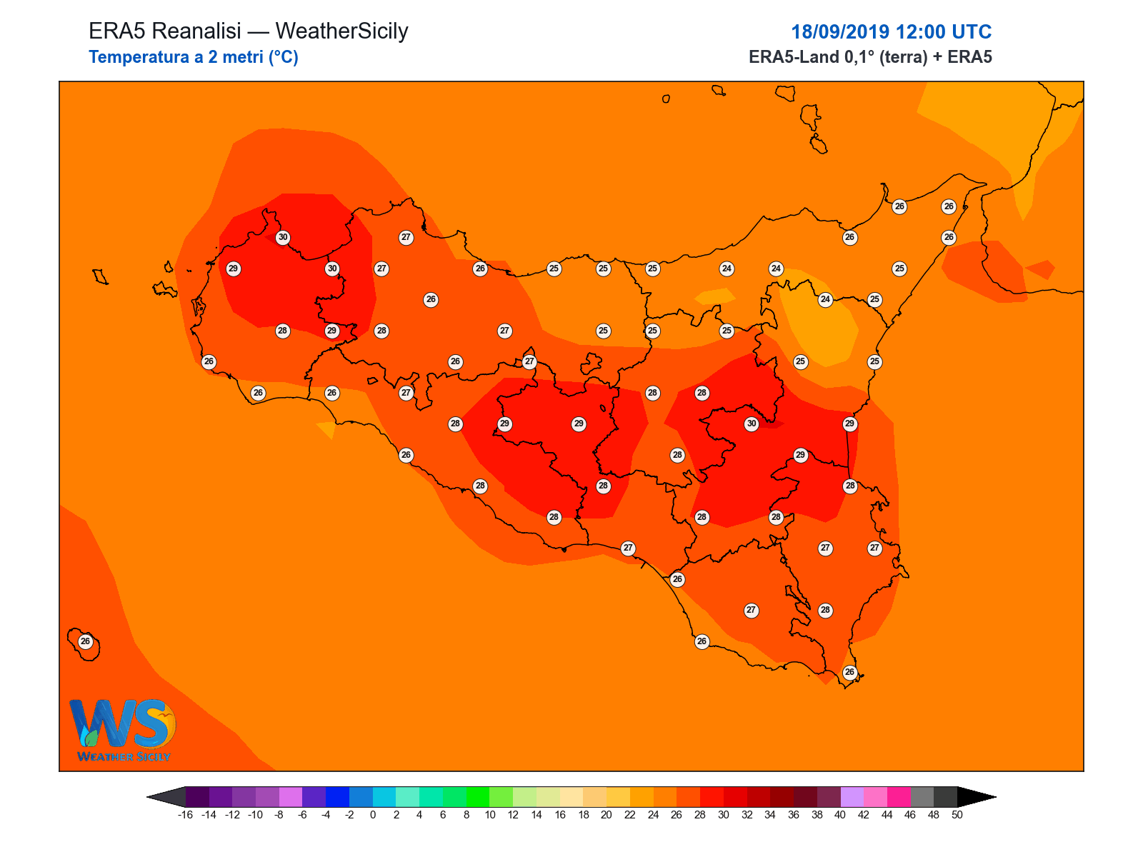 Temperatura a 2 metri · 2019091812