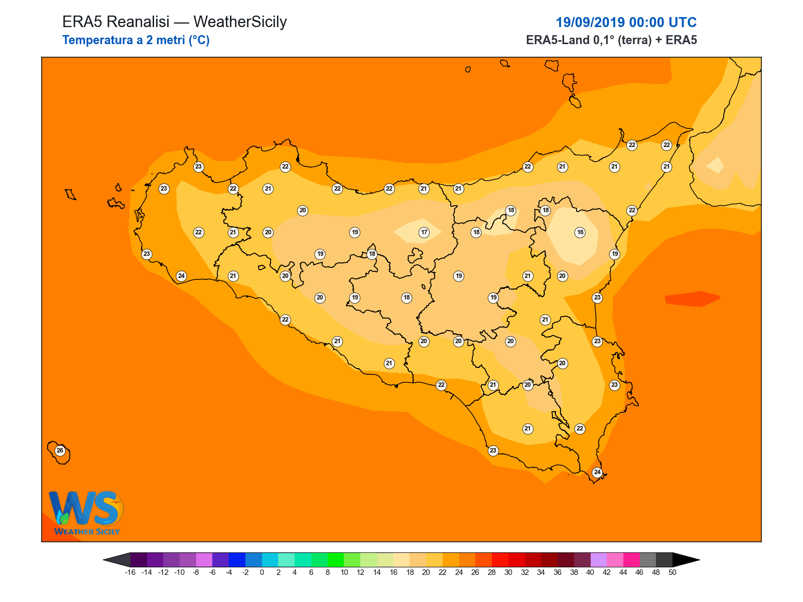Temperatura a 2 metri · 2019091900