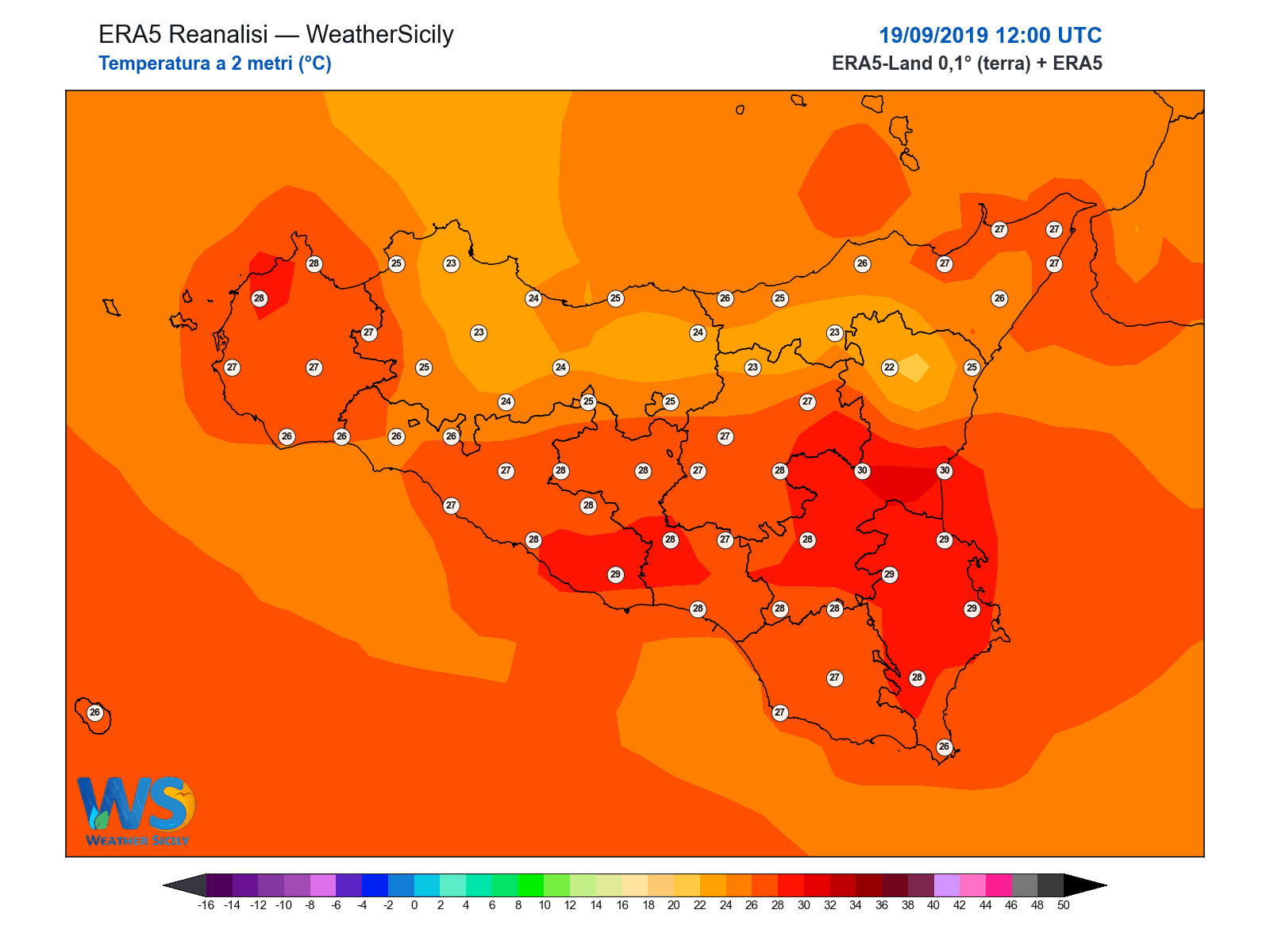 Temperatura a 2 metri · 2019091912