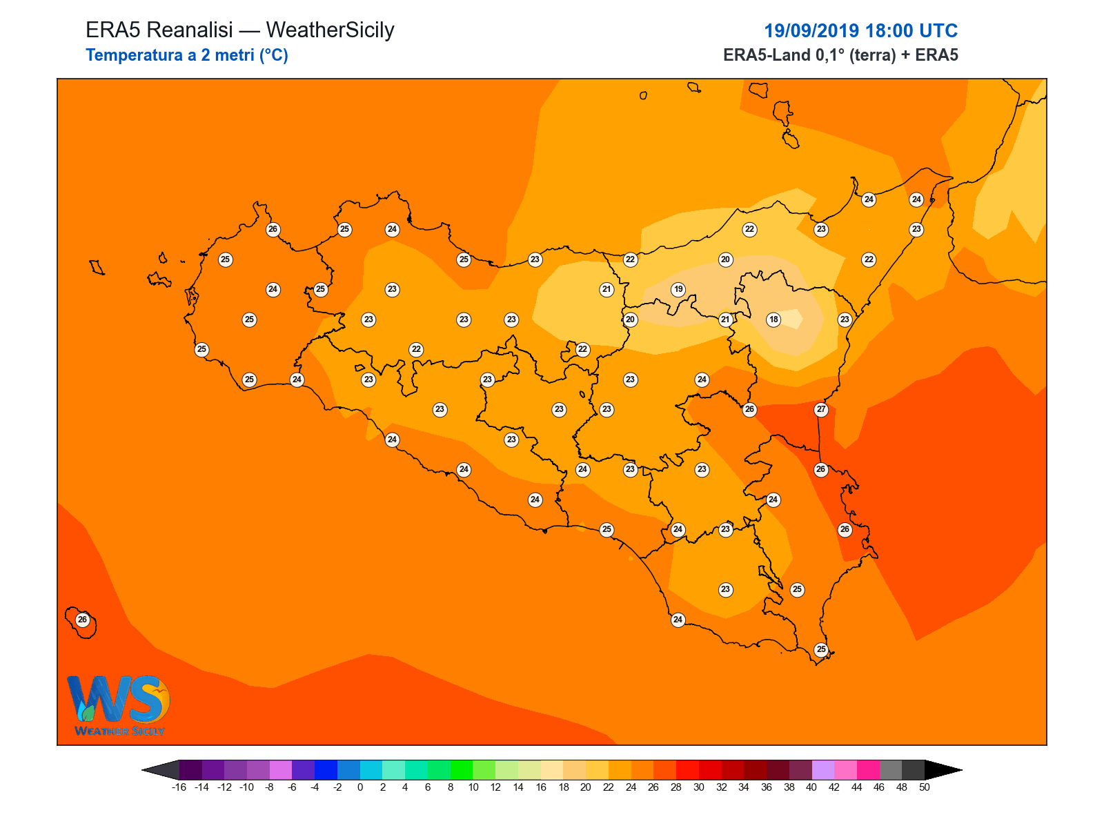 Temperatura a 2 metri · 2019091918