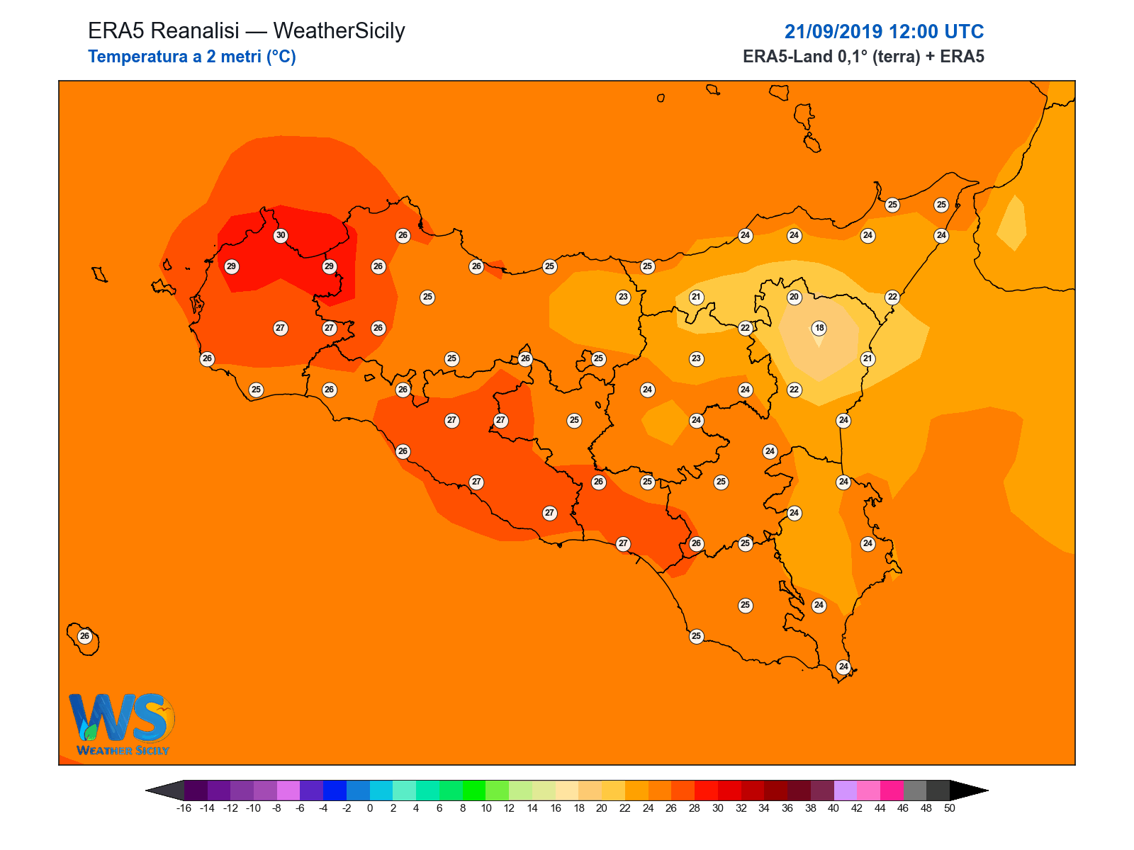Temperatura a 2 metri · 2019092112