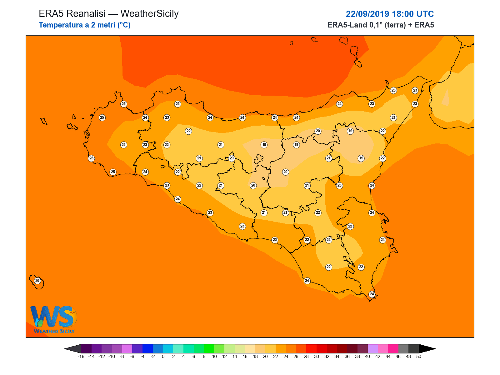 Temperatura a 2 metri · 2019092218