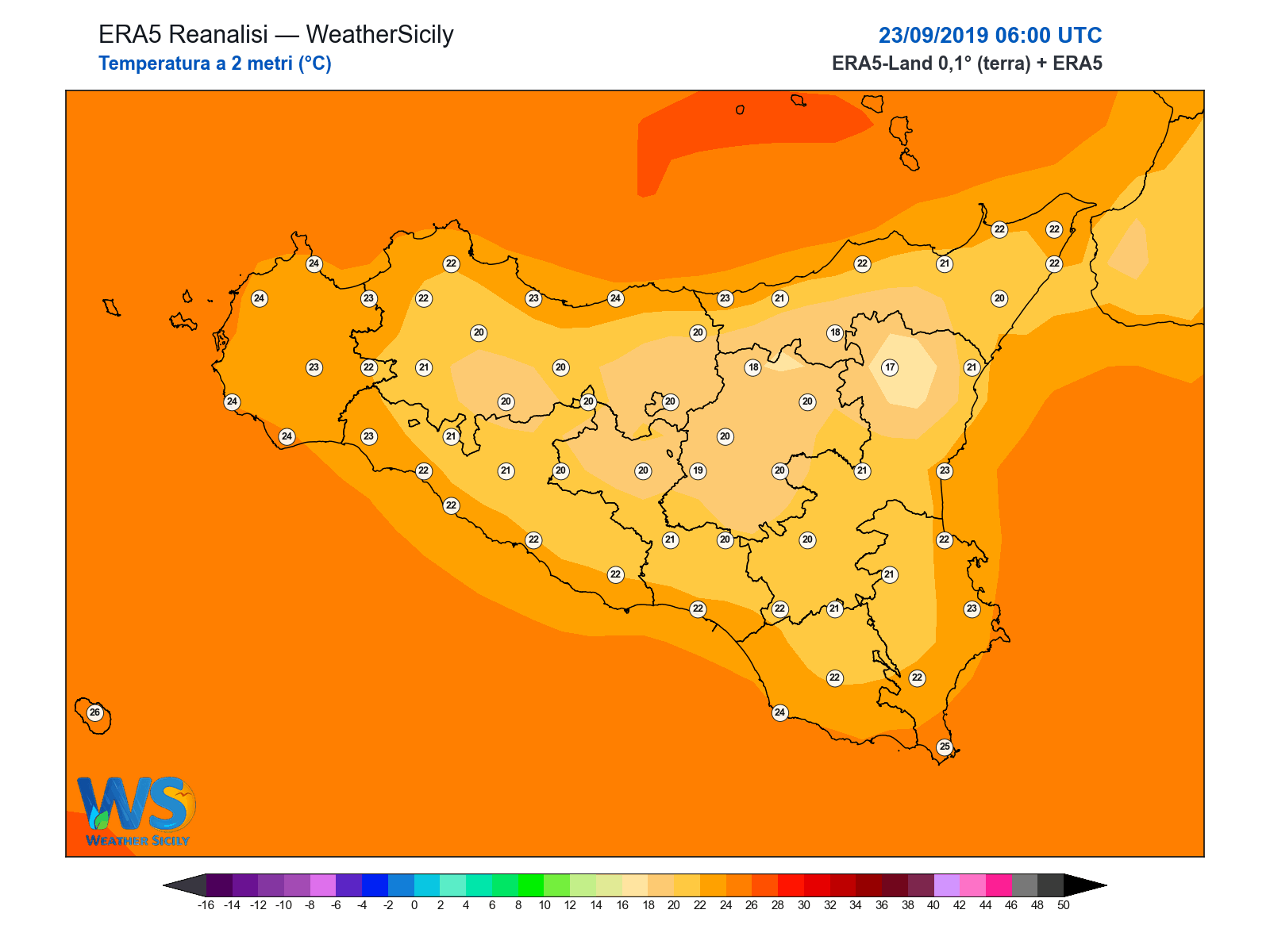 Temperatura a 2 metri · 2019092306