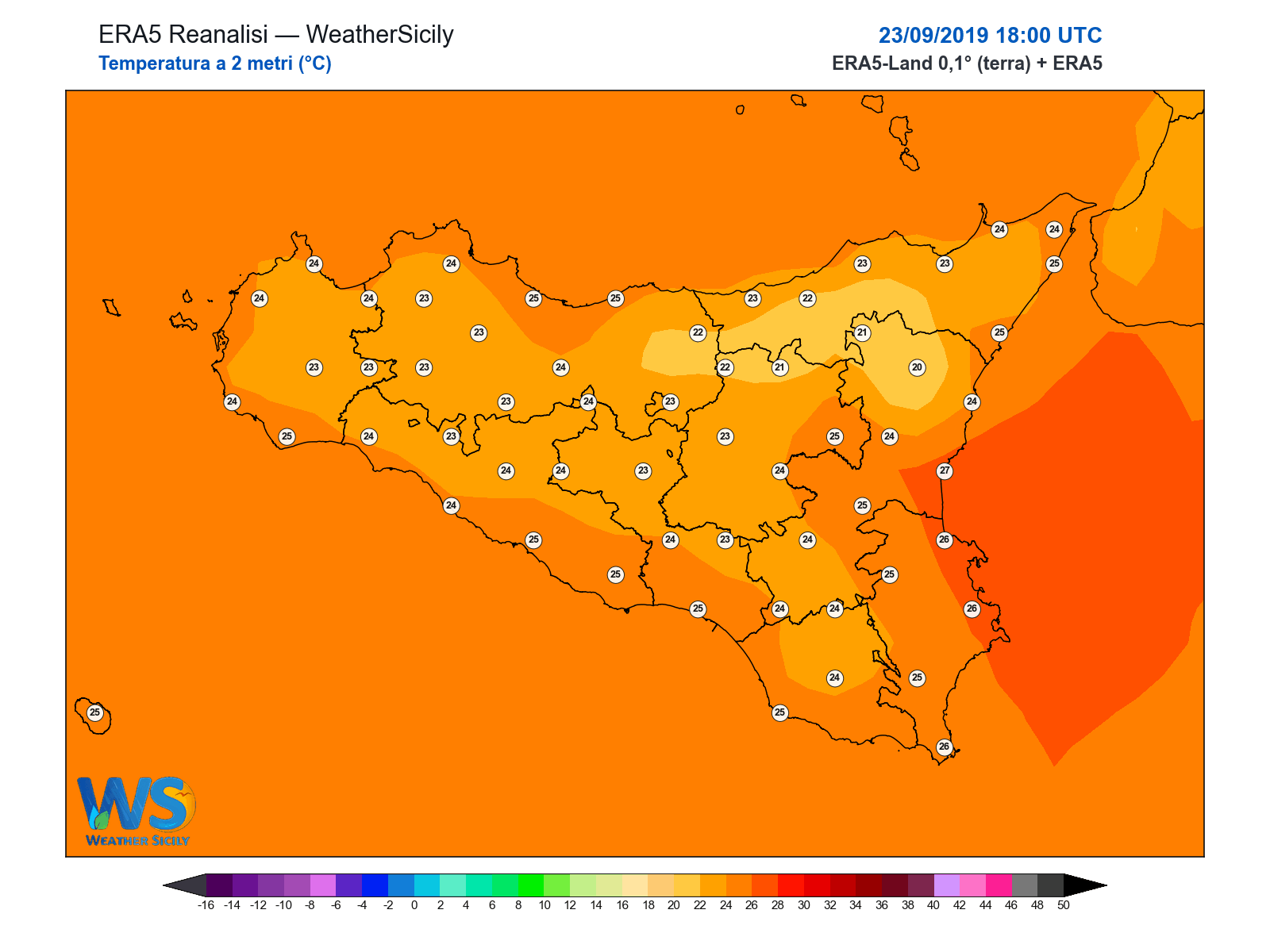 Temperatura a 2 metri · 2019092318