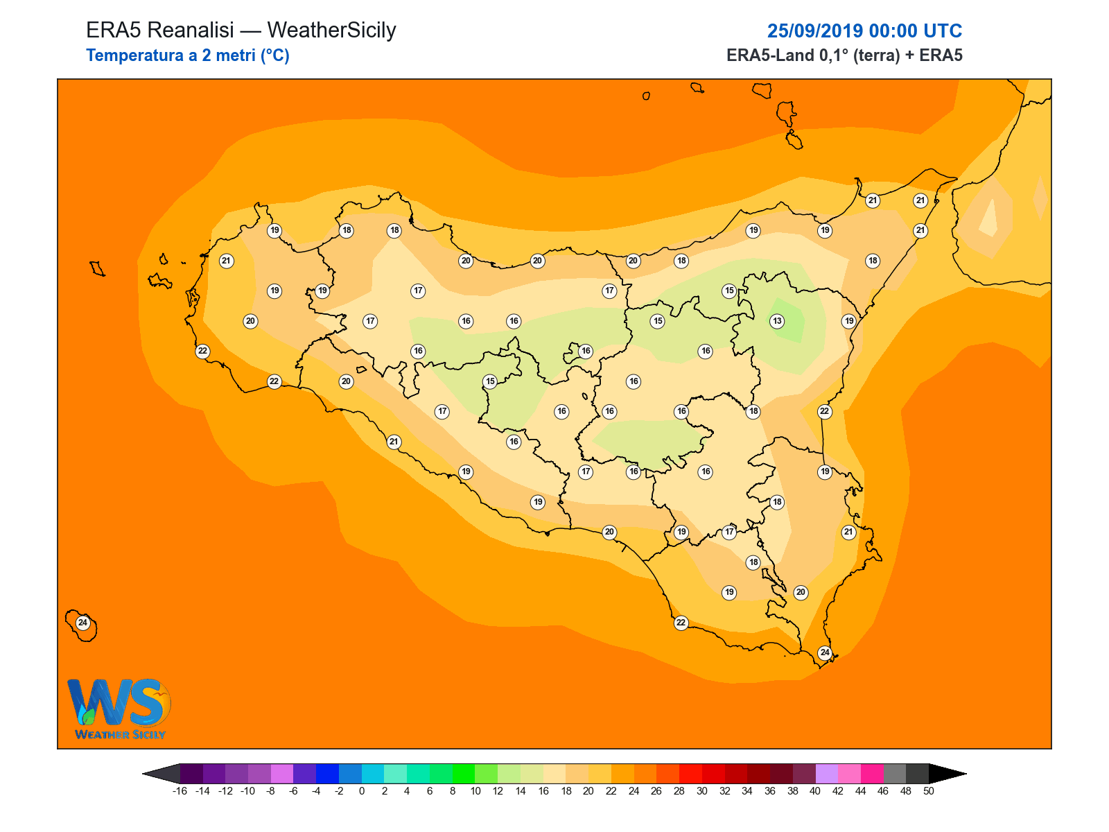 Temperatura a 2 metri · 2019092500