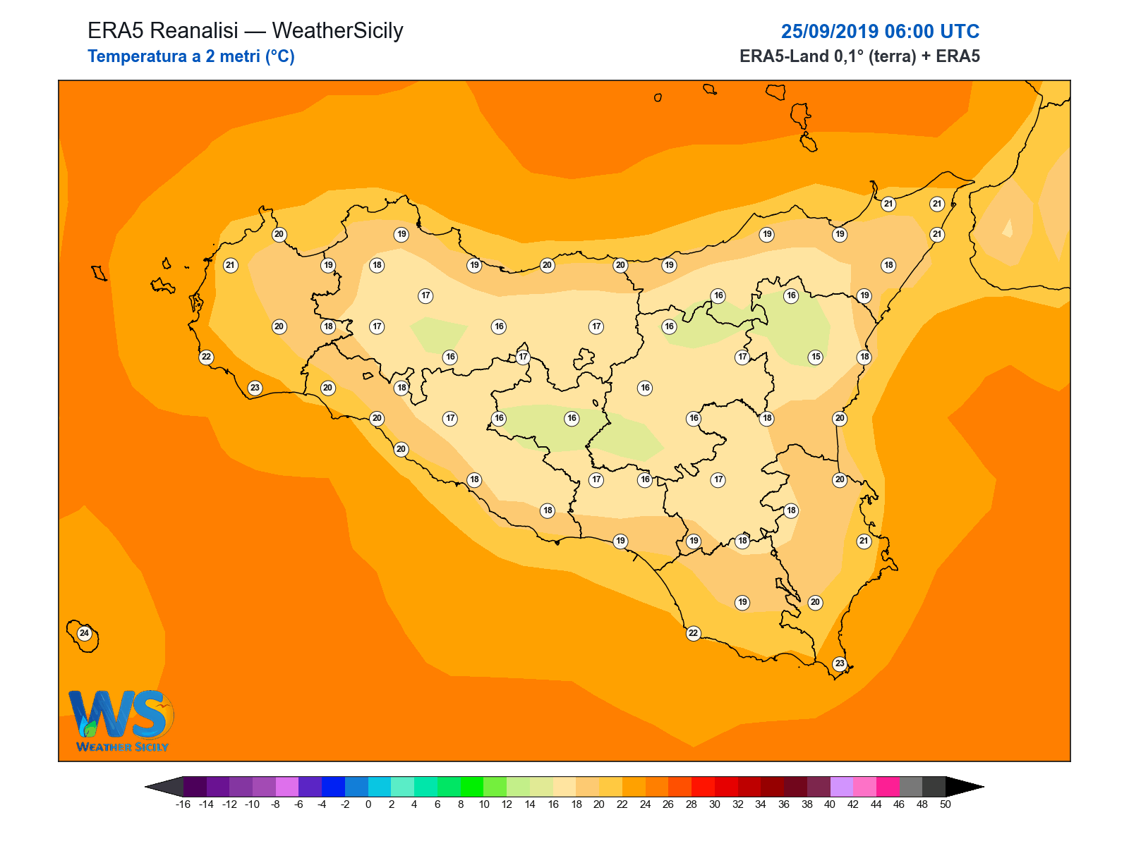 Temperatura a 2 metri · 2019092506