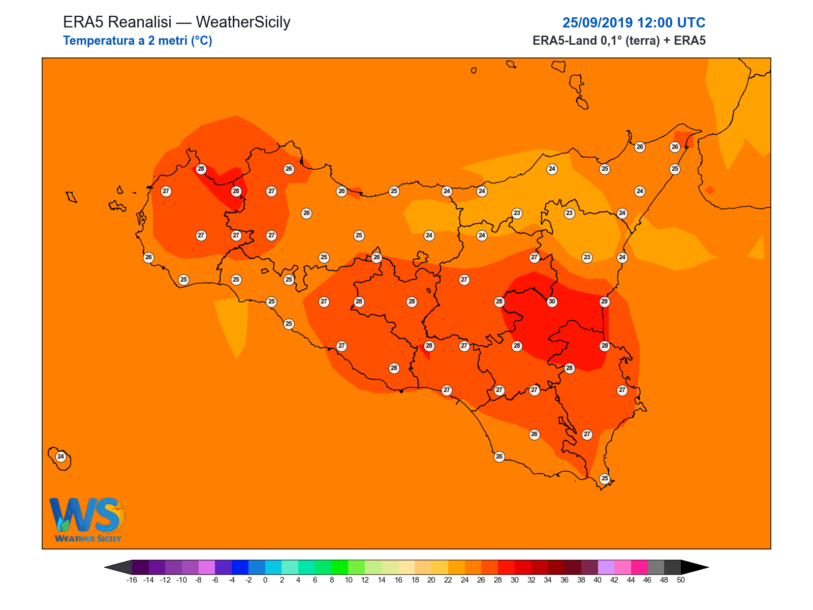 Temperatura a 2 metri · 2019092512
