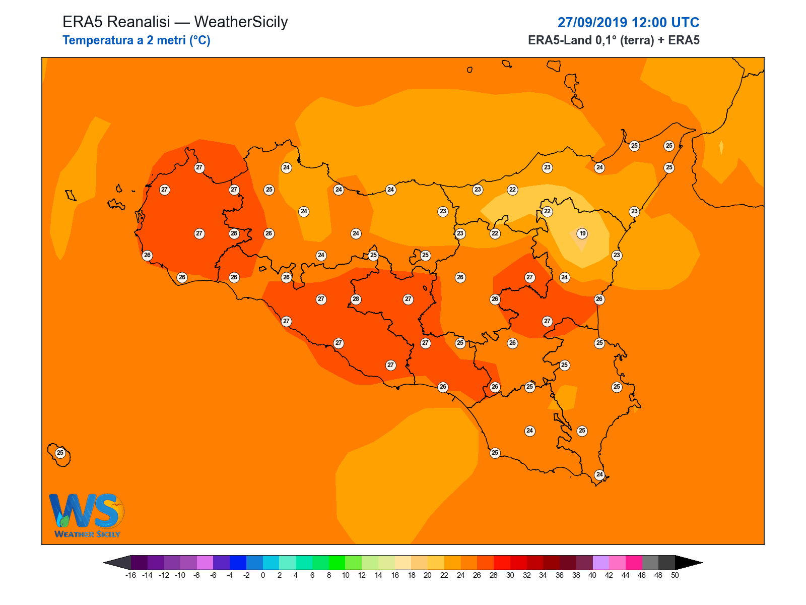 Temperatura a 2 metri · 2019092712