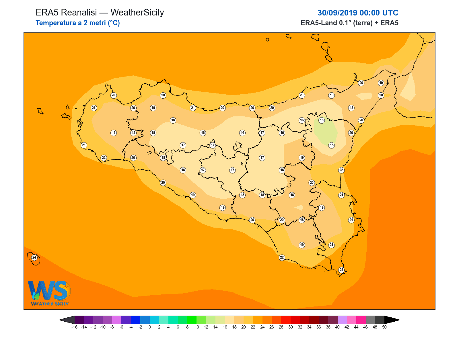 Temperatura a 2 metri · 2019093000