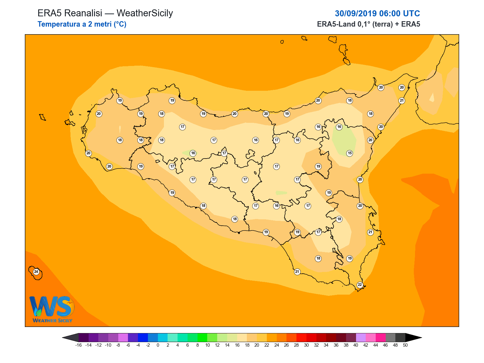 Temperatura a 2 metri · 2019093006
