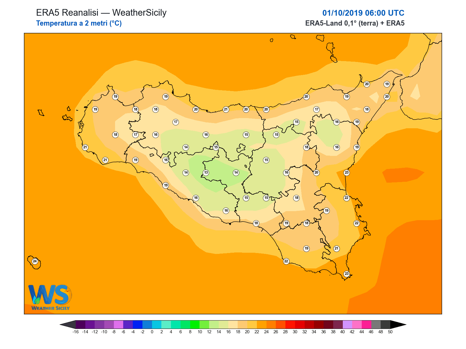 Temperatura a 2 metri · 2019100106
