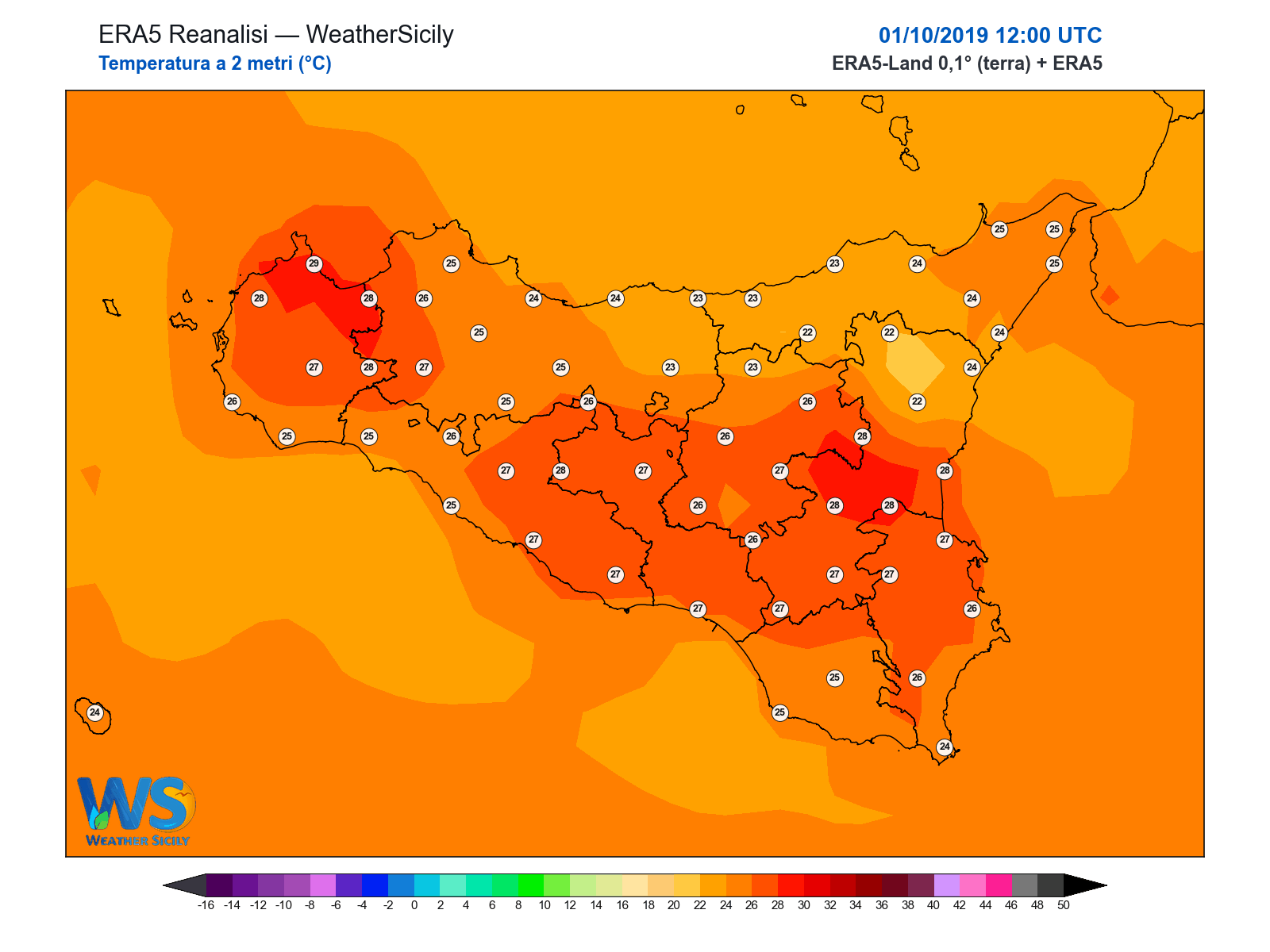 Temperatura a 2 metri · 2019100112