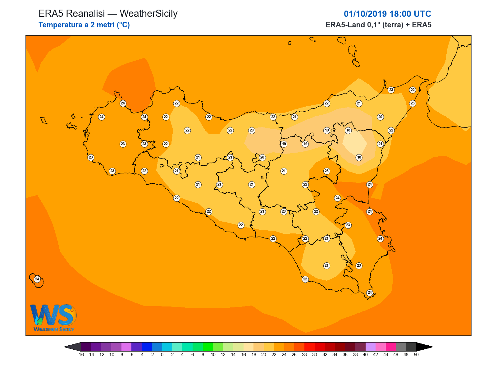 Temperatura a 2 metri · 2019100118