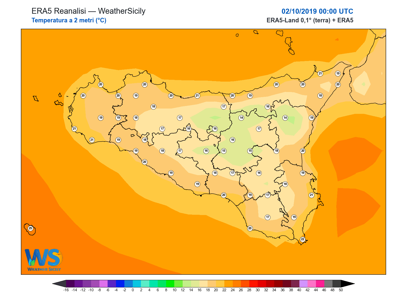 Temperatura a 2 metri · 2019100200