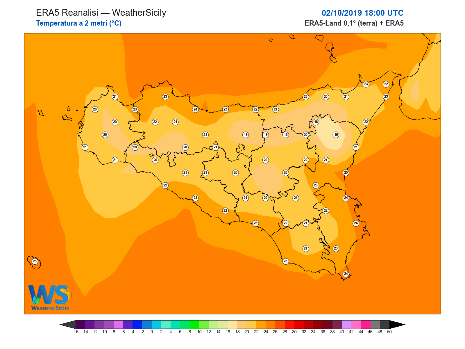 Temperatura a 2 metri · 2019100218
