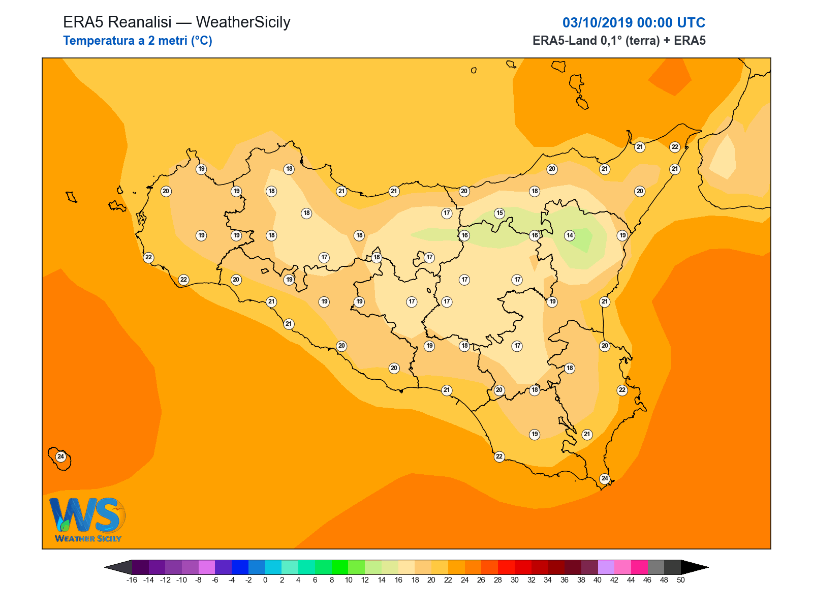 Temperatura a 2 metri · 2019100300