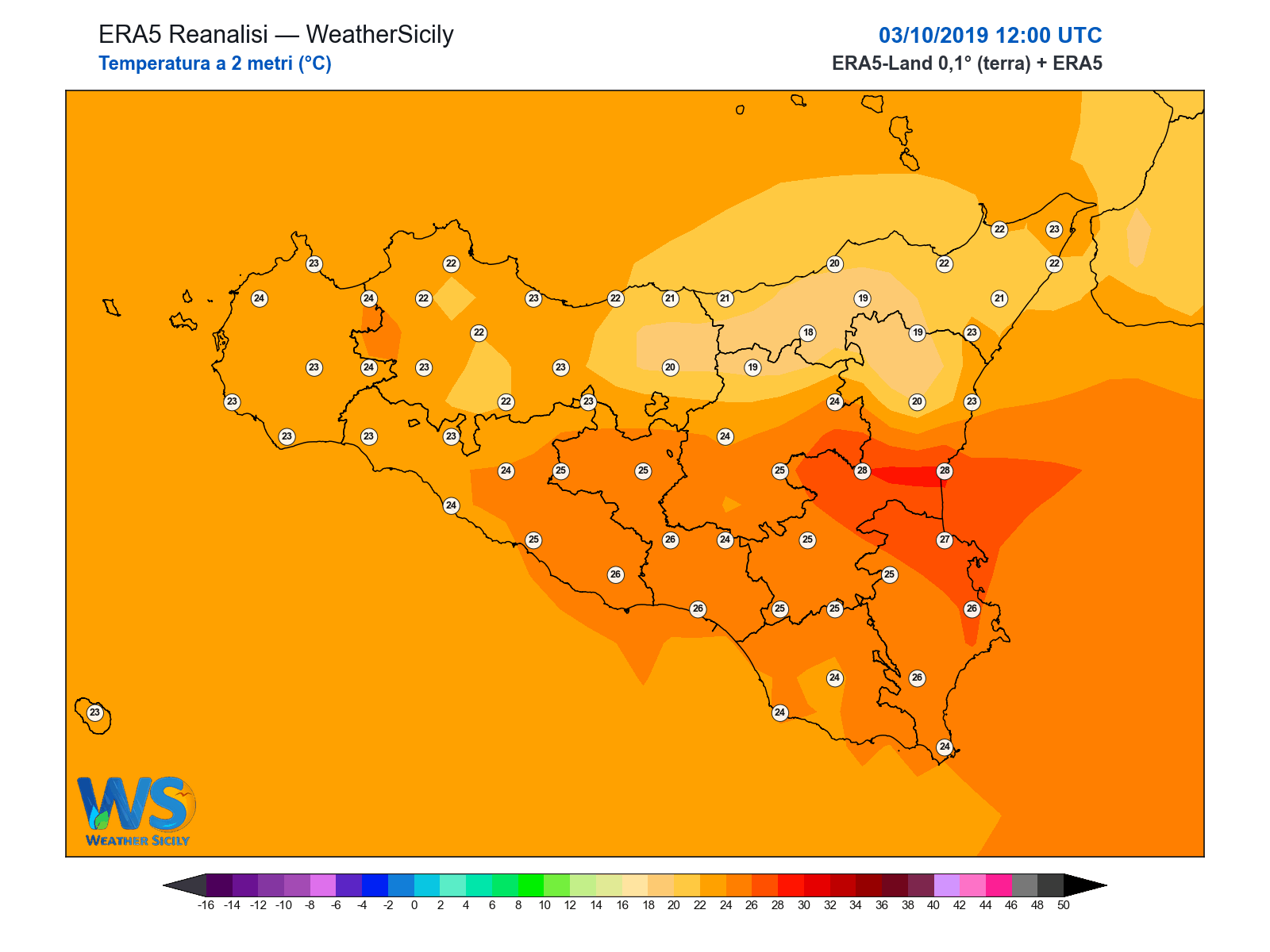 Temperatura a 2 metri · 2019100312