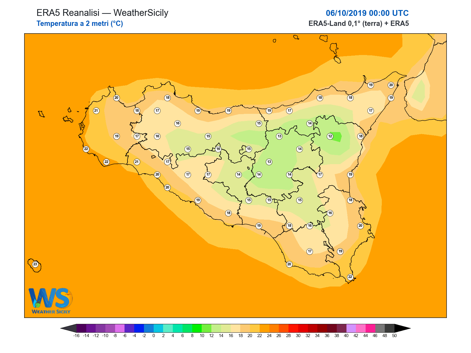 Temperatura a 2 metri · 2019100600