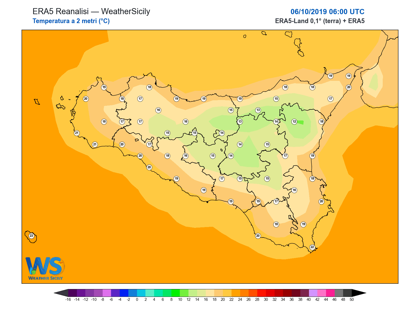 Temperatura a 2 metri · 2019100606