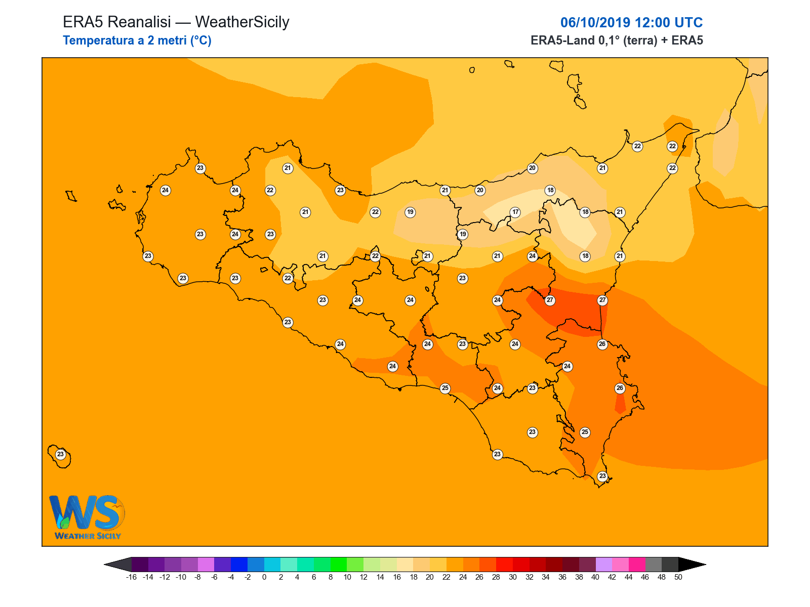 Temperatura a 2 metri · 2019100612