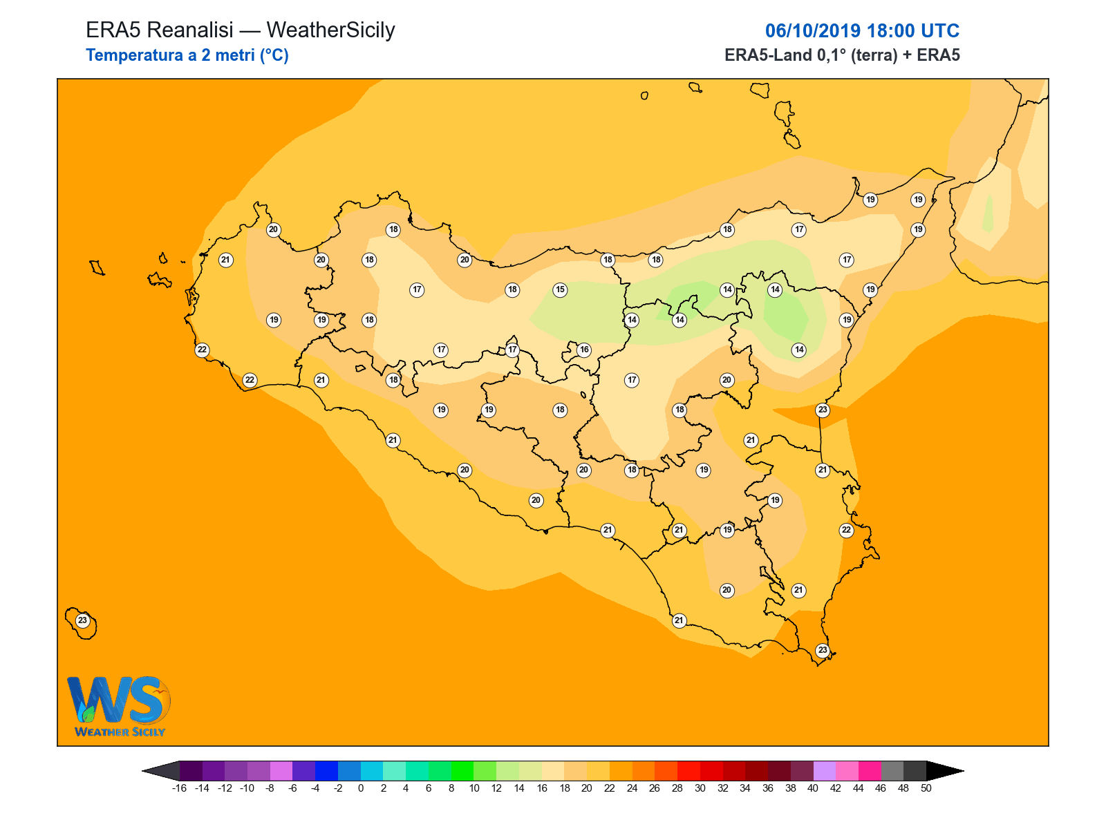 Temperatura a 2 metri · 2019100618
