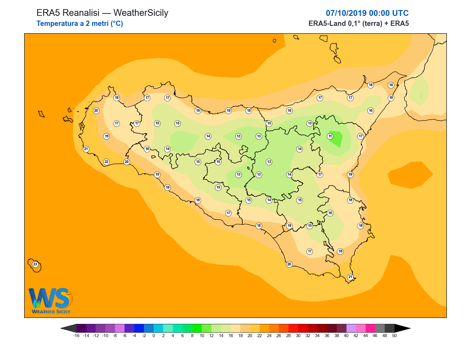 Temperatura a 2 metri · 2019100700