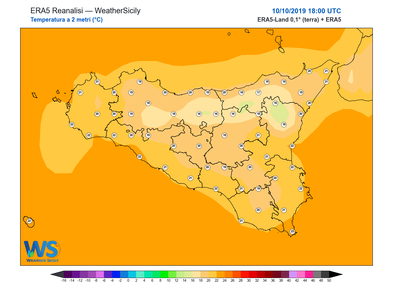 Temperatura a 2 metri · 2019101018