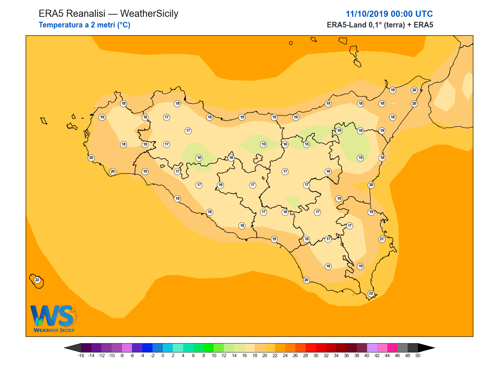 Temperatura a 2 metri · 2019101100