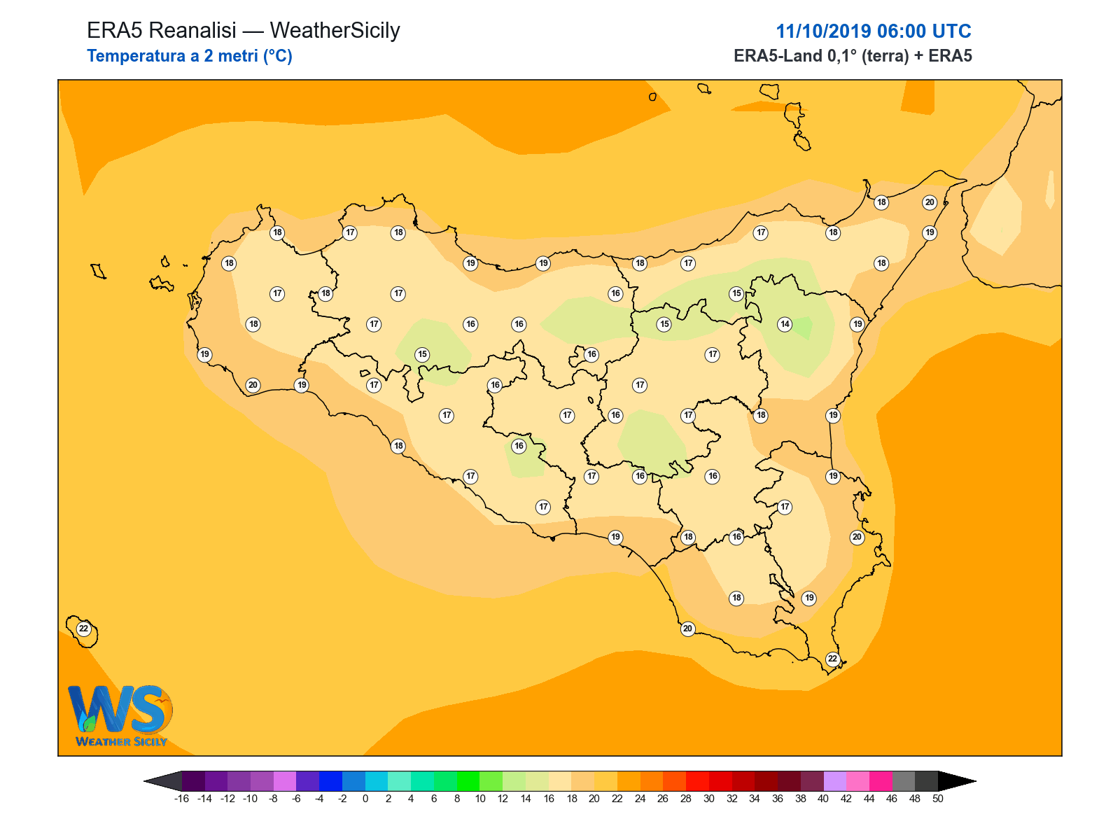 Temperatura a 2 metri · 2019101106