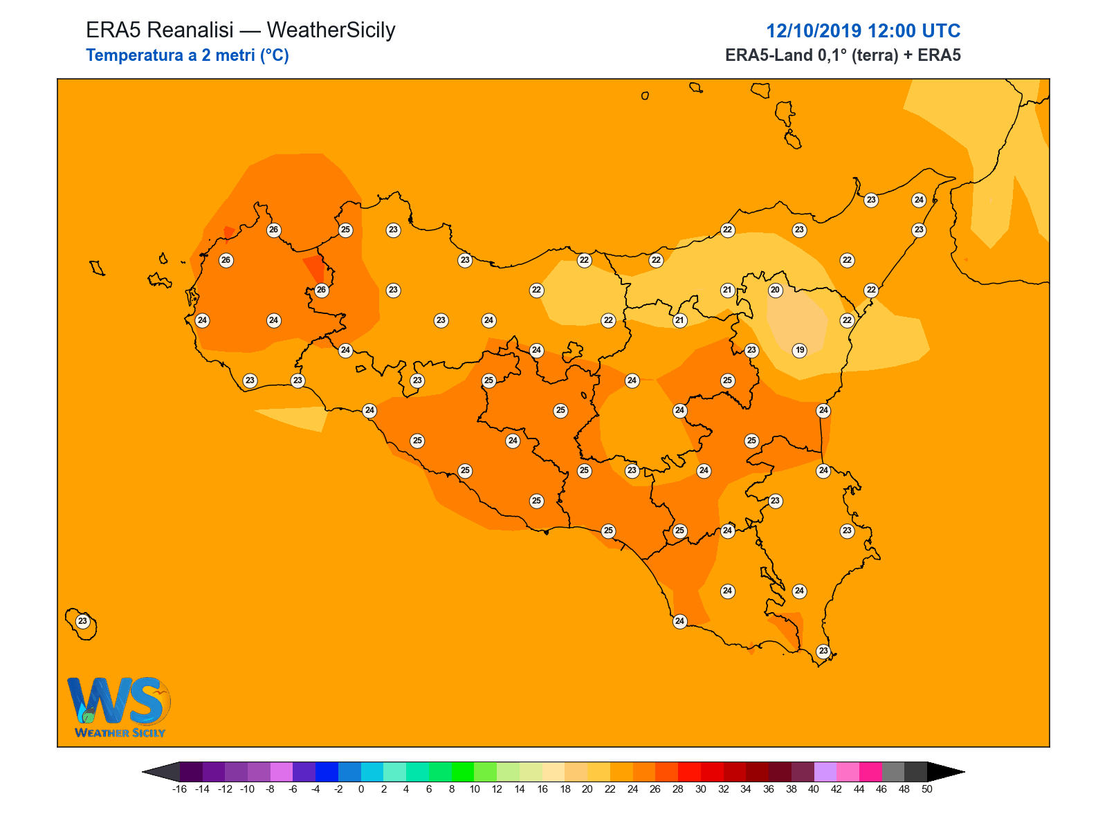 Temperatura a 2 metri · 2019101212